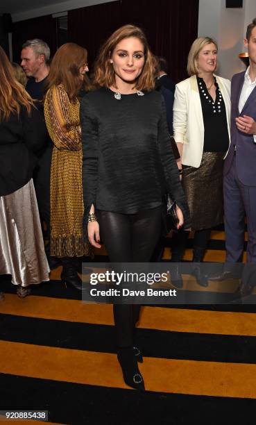 Olivia Palermo attends a cocktail party in honour of Alison Loehnis' 10 year anniversary at NET-A-PORTER on February 19, 2018 in London, England.