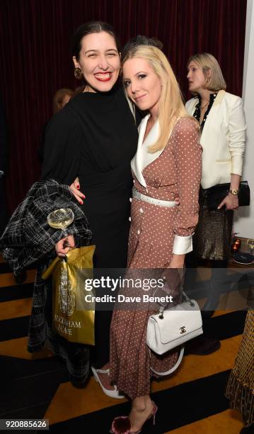 Emilia Wickstead and Alice Naylor-Leyland attend a cocktail party in honour of Alison Loehnis' 10 year anniversary at NET-A-PORTER on February 19,...