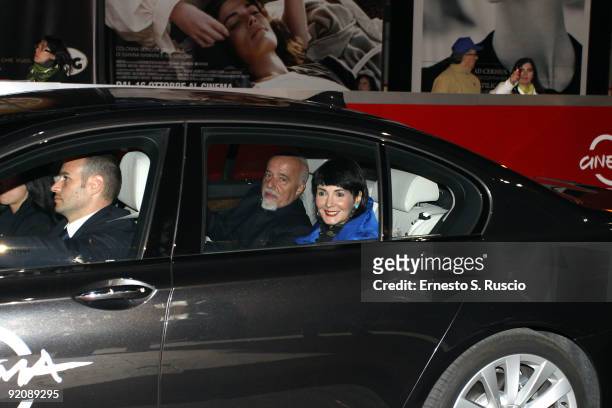 Autor Paulo Coelho and Elisabetta Sgarbi attend Paulo Coelho's 'The Experimential Witch' Red Carpet during day 6 of the 4th Rome International Film...