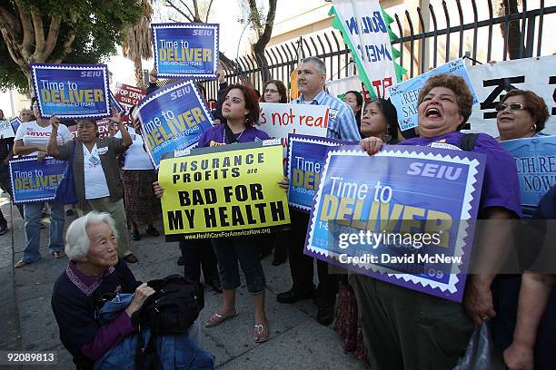 Health care workers begin a drive to make 100,000 calls to Congress urging law makers to pass a reform bill to make health care coverage more...