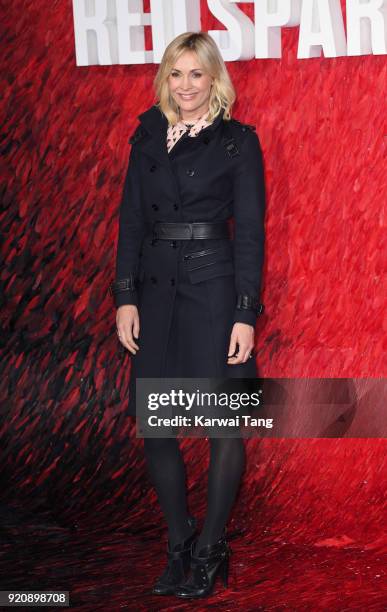 Jenni Falconer attends the European Premiere of 'Red Sparrow' at the Vue West End on February 19, 2018 in London, England.