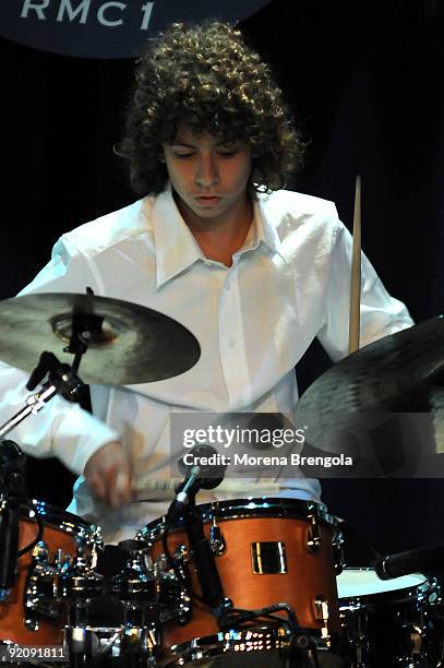 Year-old musical prodigy Gianluca Pellerito, who is one of the World's youngest professional jazz musicians performs at Blue Note on October 20, 2009...