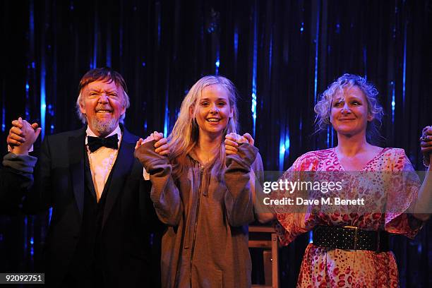Actresses Diana Vickers and Lesley Sharp perform on stage during the press night of 'The Rise And Fall Of Little Voice', at The Vaudeville Theatre on...
