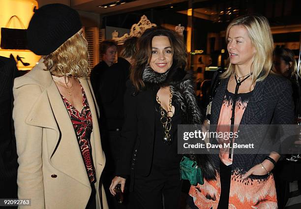 Maryam D'Abo, Jeanne Marine and Lady Helen Taylor attend the A Princess To Be A Queen party in aid of Clic Sargent, at Roger Vivier on October 20,...