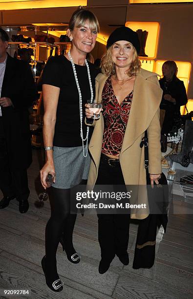 Deborah Leng and Maryam D'Abo attend the A Princess To Be A Queen party in aid of Clic Sargent, at Roger Vivier on October 20, 2009 in London,...