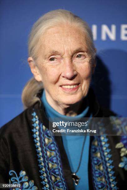 Jane Goodall during the Cinema For Peace Gala on the occasion of the 68th Berlinale International Film Festival at Hotel De Rome on February 19, 2018...