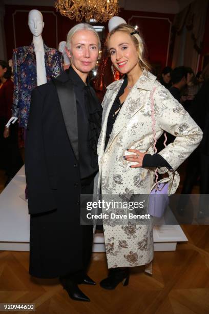 Editor in Chief, Vogue Germany. Christiane Arp and Princess Elisabeth von Thurn und Taxis attend 'An Evening of German Fashion' at the German Embassy...