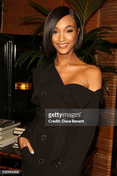 Jourdan Dunn attends the Julia Restoin Roitfeld & CR Fashion Book drinks party at Blakes Hotel on February 19, 2018 in London, England.