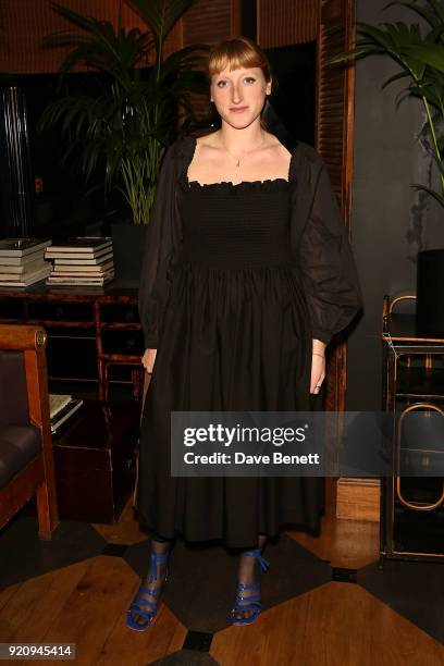 Molly Goddard attends the Julia Restoin Roitfeld & CR Fashion Book drinks party at Blakes Hotel on February 19, 2018 in London, England.