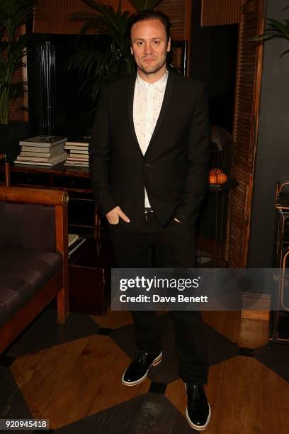 Nicholas Kirkwood attends the Julia Restoin Roitfeld & CR Fashion Book drinks party at Blakes Hotel on February 19, 2018 in London, England.