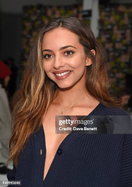 Jade Thirlwall attends the Nicopanda show during London Fashion Week February 2018 at TopShop Show Space on February 19, 2018 in London, England.