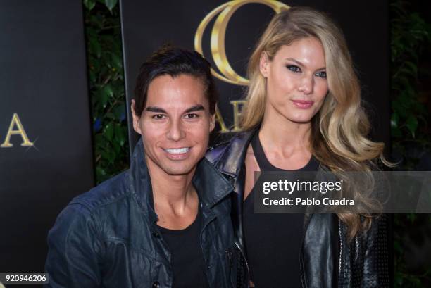 Julio Iglesias Jr and his wife Charisse Verhaert attend his 45th birthday party at Gabana Club on February 19, 2018 in Madrid, Spain.