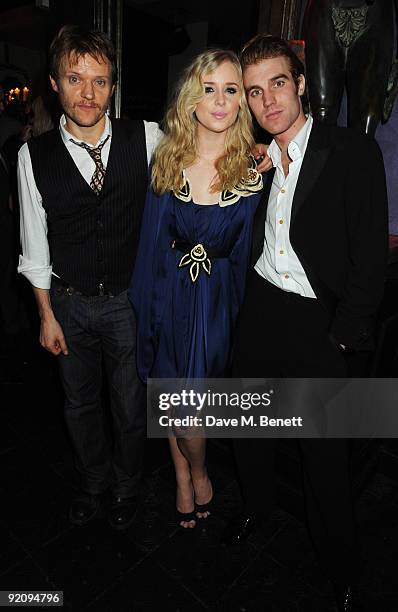 Marc Warren, Diana Vickers and James Cartwright attend the afterparty following the press night of "The Rise And Fall Of Little Voice" at Jewell on...