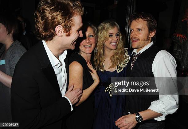 James Cartwright, Lesley Sharp, Diana Vickers and Marc Warren attend the afterparty following the press night of "The Rise And Fall Of Little Voice"...