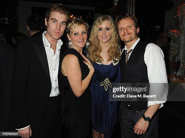 James Cartwright, Lesley Sharp, Diana Vickers and Marc Warren attend the afterparty following the press night of "The Rise And Fall Of Little Voice"...