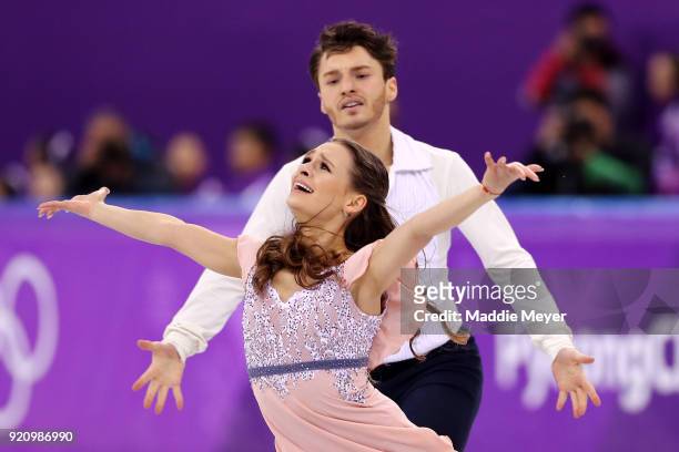Kavita Lorenz and Joti Polizoakis of Germany compete in the Figure Skating Ice Dance Free Dance on day eleven of the PyeongChang 2018 Winter Olympic...