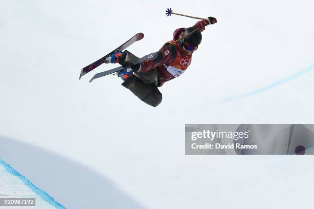 Rosalind Groenewoud of Canada competes during the Freestyle Skiing Ladies' Ski Halfpipe Final on day eleven of the PyeongChang 2018 Winter Olympic...