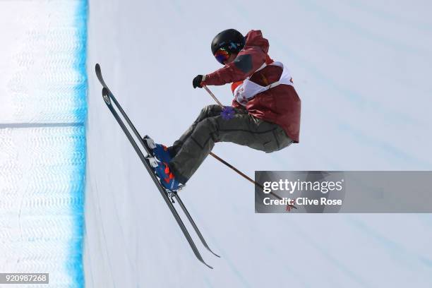 Rosalind Groenewoud of Canada competes during the Freestyle Skiing Ladies' Ski Halfpipe Final on day eleven of the PyeongChang 2018 Winter Olympic...