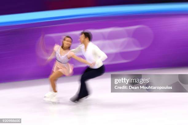 Kavita Lorenz and Joti Polizoakis of Germany compete in the Figure Skating Ice Dance Free Dance on day eleven of the PyeongChang 2018 Winter Olympic...