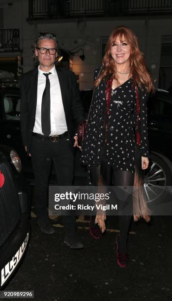 George Waud and Charlotte Tilbury seen attending a fashion party at MNKY HSE in Mayfair during LFW February 2018 on February 19, 2018 in London,...