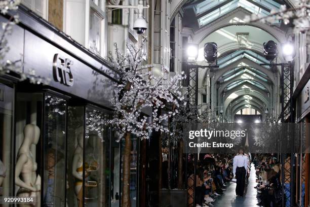 Atmosphere at the REJINA PYO show during London Fashion Week February 2018 at 6 Burlington Gardens on February 18, 2018 in London, England.