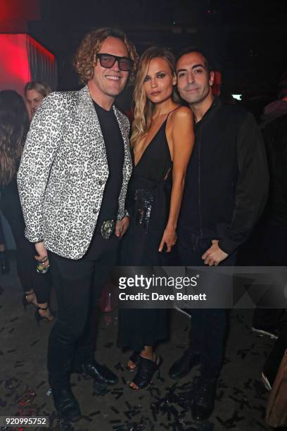 Peter Dundas, Natasha Poly and Mohammed Al Turki attend Mert Alas' birthday party hosted by Ciroc at MNKY HSE on February 19, 2018 in London, England.