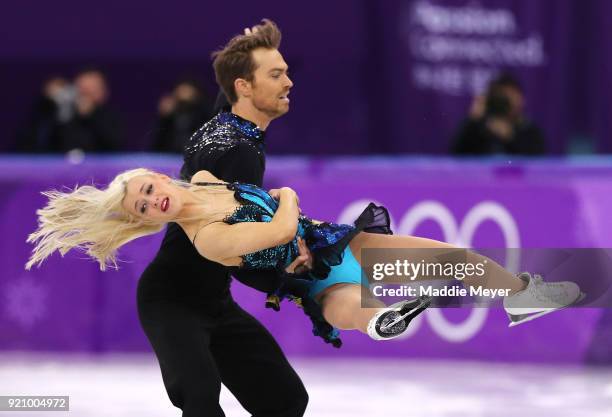 Penny Coomes and Nicholas Buckland of Great Britain compete in the Figure Skating Ice Dance Free Dance on day eleven of the PyeongChang 2018 Winter...