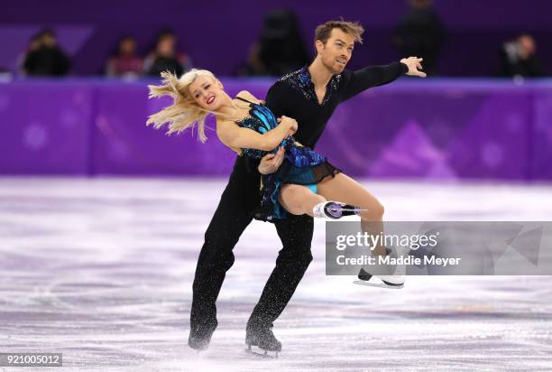 Penny Coomes and Nicholas Buckland of Great Britain compete in the Figure Skating Ice Dance Free Dance on day eleven of the PyeongChang 2018 Winter...