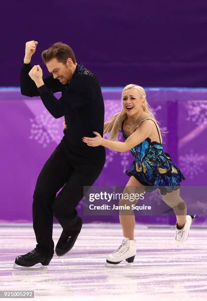 Penny Coomes and Nicholas Buckland of Great Britain compete in the Figure Skating Ice Dance Free Dance on day eleven of the PyeongChang 2018 Winter...