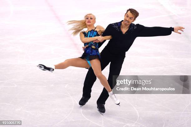 Penny Coomes and Nicholas Buckland of Great Britain compete in the Figure Skating Ice Dance Free Dance on day eleven of the PyeongChang 2018 Winter...