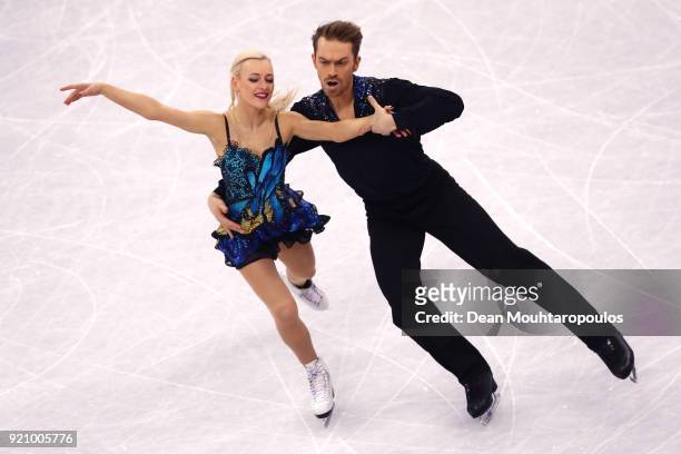 Penny Coomes and Nicholas Buckland of Great Britain compete in the Figure Skating Ice Dance Free Dance on day eleven of the PyeongChang 2018 Winter...