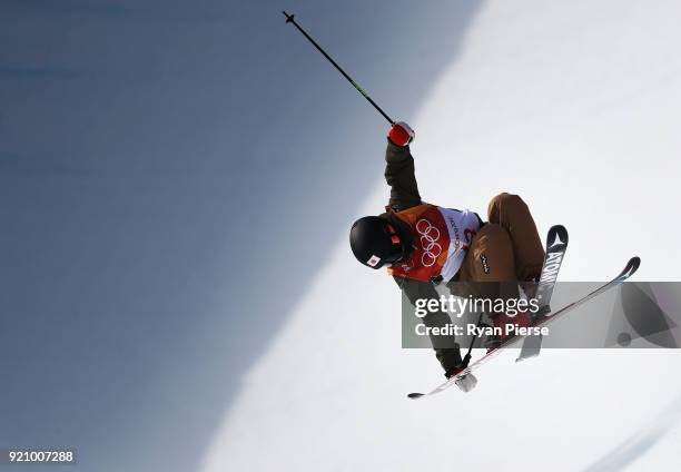 Ayana Onozuka of Japan competes during the Freestyle Skiing Ladies' Ski Halfpipe Final on day eleven of the PyeongChang 2018 Winter Olympic Games at...
