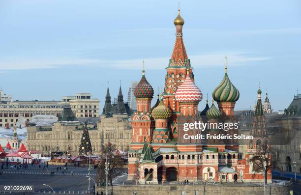 Saint Basil's Cathedral in Moscow. The Cathedral of Vasily the Blessed, aka Saint Basil's Cathedral, is a church in Red Square in Moscow. The...