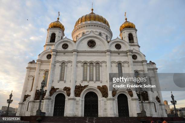 The Cathedral of Christ the Saviour in Moscow when the last of Napoleon's soldiers left Moscow, Tsar Alexander I signed a manifesto, December 25...