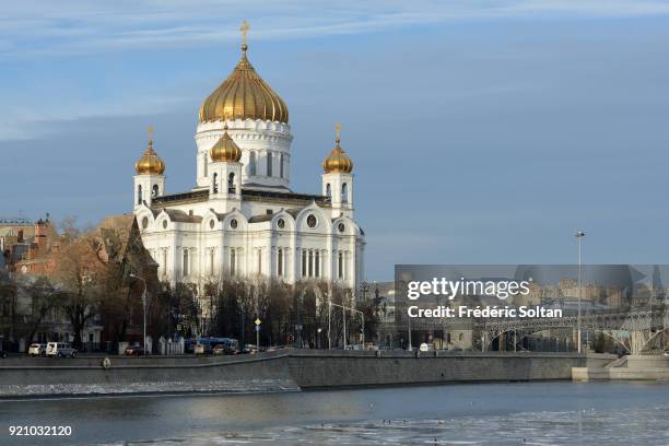 The Cathedral of Christ the Saviour in Moscow when the last of Napoleon's soldiers left Moscow, Tsar Alexander I signed a manifesto, December 25...