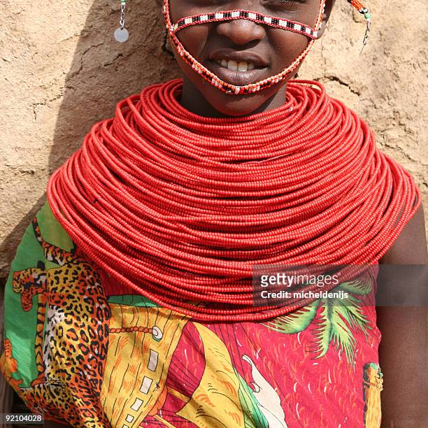 africana joias - a beautiful masai woman imagens e fotografias de stock