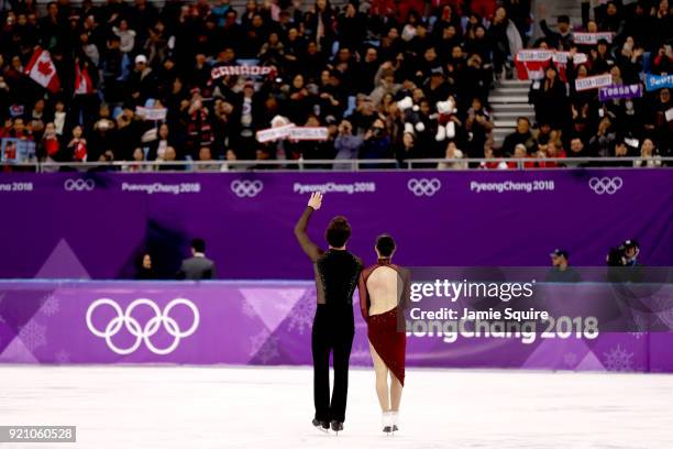 Tessa Virtue and Scott Moir of Canada compete in the Figure Skating Ice Dance Free Dance on day eleven of the PyeongChang 2018 Winter Olympic Games...