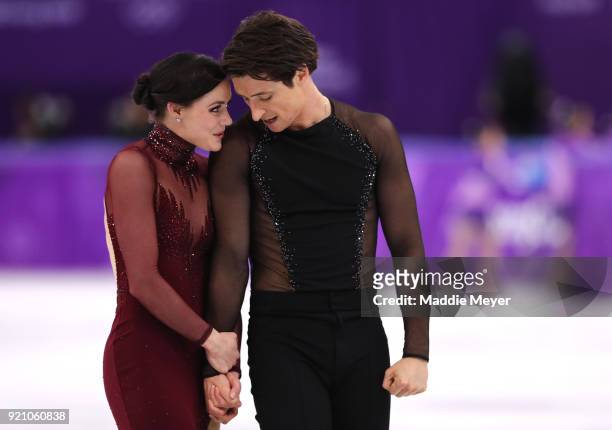 Tessa Virtue and Scott Moir of Canada compete in the Figure Skating Ice Dance Free Dance on day eleven of the PyeongChang 2018 Winter Olympic Games...