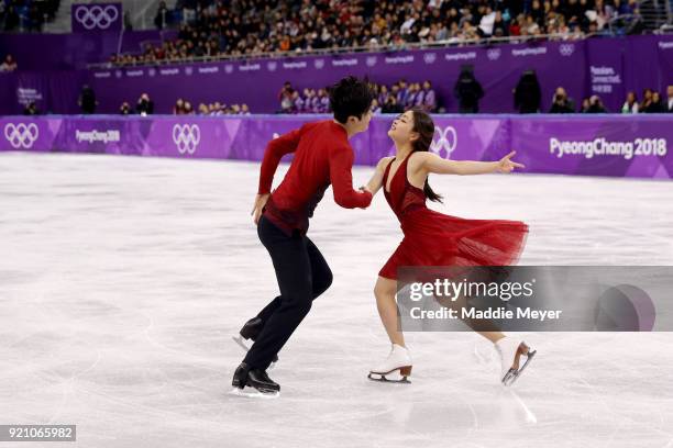 Maia Shibutani and Alex Shibutani of the United States compete in the Figure Skating Ice Dance Free Dance on day eleven of the PyeongChang 2018...