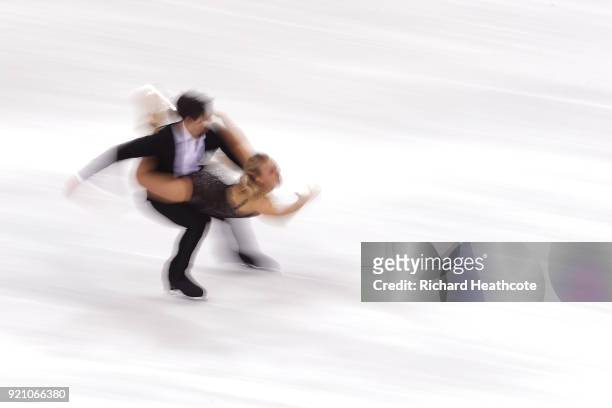 Madison Hubbell and Zachary Donohue of the United States compete in the Figure Skating Ice Dance Free Dance on day eleven of the PyeongChang 2018...