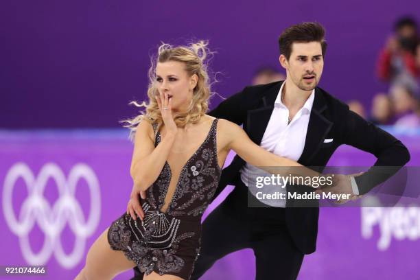 Madison Hubbell and Zachary Donohue of the United States compete in the Figure Skating Ice Dance Free Dance on day eleven of the PyeongChang 2018...