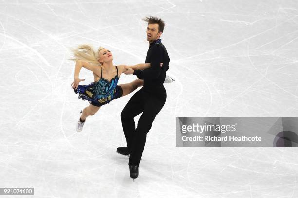 Penny Coomes and Nicholas Buckland of Great Britain compete in the Figure Skating Ice Dance Free Dance on day eleven of the PyeongChang 2018 Winter...