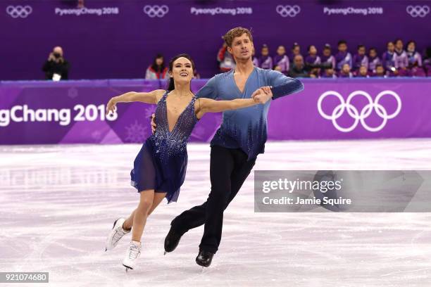 Madison Chock and Evan Bates of the United States compete in the Figure Skating Ice Dance Free Dance on day eleven of the PyeongChang 2018 Winter...