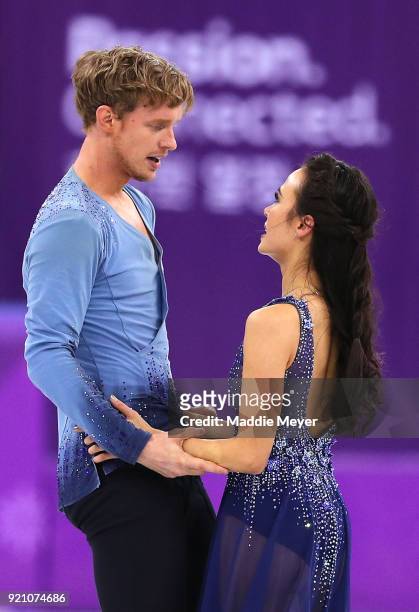Madison Chock and Evan Bates of the United States compete in the Figure Skating Ice Dance Free Dance on day eleven of the PyeongChang 2018 Winter...