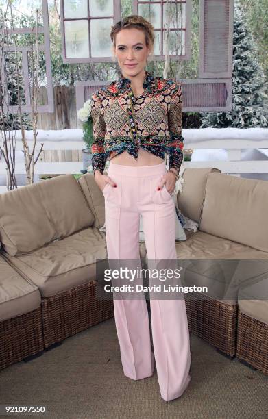 Dancers/TV personality Peta Murgatroyd visits Hallmark's "Home & Family" at Universal Studios Hollywood on February 19, 2018 in Universal City,...