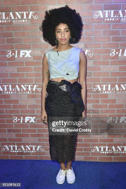 Jessica Williams attends FX's "Atlanta Robbin' Season" Premiere - Arrivals at Ace Theater Downtown LA on February 19, 2018 in Los Angeles, California.