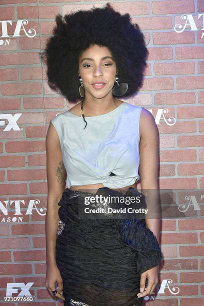 Jessica Williams attends FX's "Atlanta Robbin' Season" Premiere - Arrivals at Ace Theater Downtown LA on February 19, 2018 in Los Angeles, California.