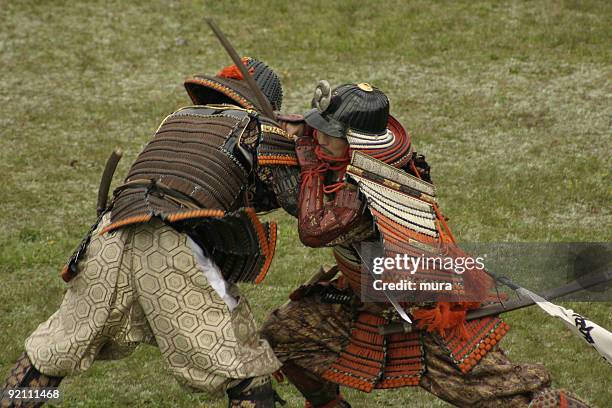 samurai fight - samurai stock pictures, royalty-free photos & images