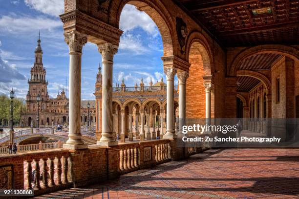 plaza de españa in seville city - sevilla province 個照片及圖片檔