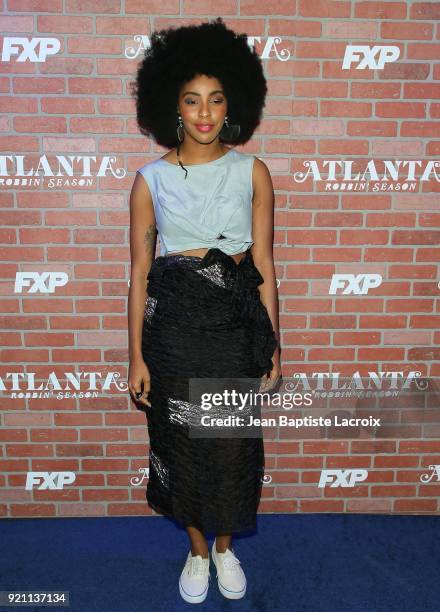 Jessica Williams attends the FX's 'Atlanta Robbin' Season' Premiere on February 19, 2018 in Los Angeles, California.